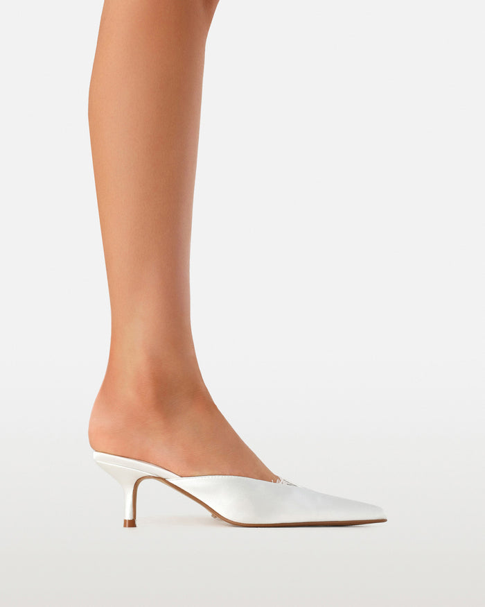 LOVINIA - WHITE SATIN-PUMPS-Billini-Billini