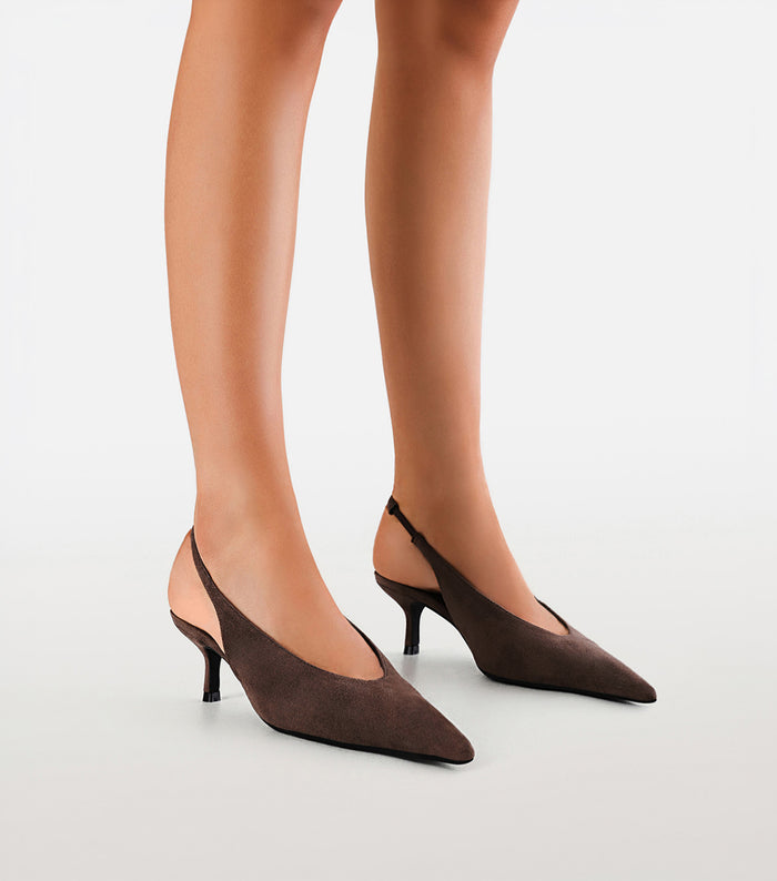 LYSANDRA - MACCHIATO SUEDE-PUMPS-Billini-Billini