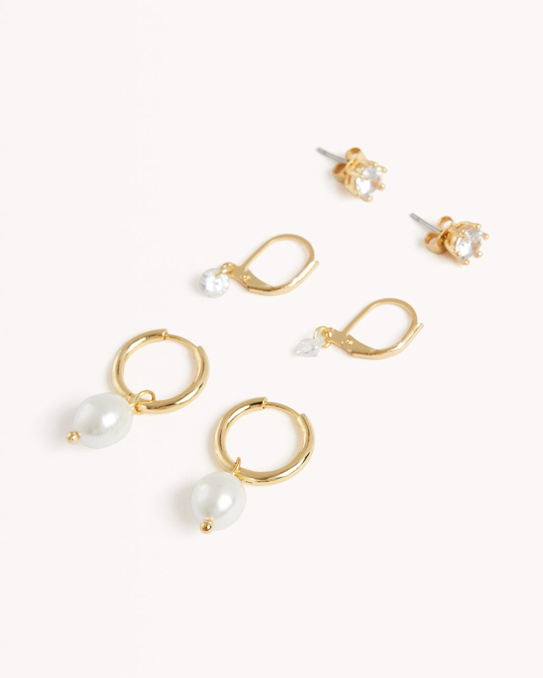 MAEVE 3 PACK EARRINGS - GOLD PLATED 18K-JEWELLERY-Billini-Billini