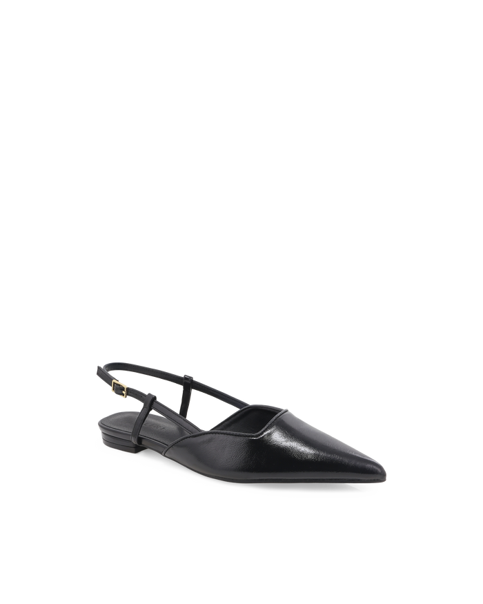 MAGGIE - BLACK SHINE-Flats-Billini-Billini