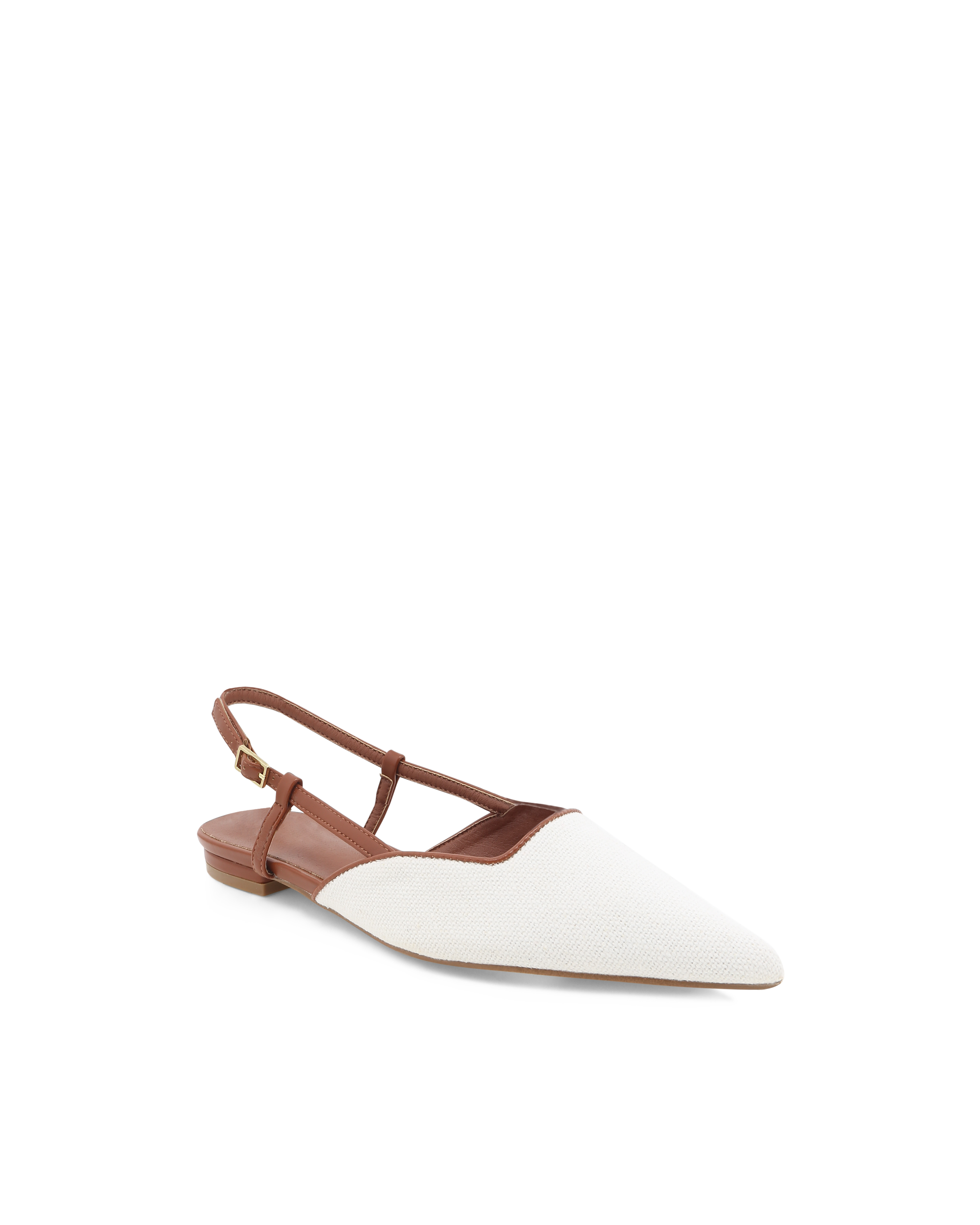 MAGGIE - CREAM LINEN-TAN-Flats-Billini-Billini