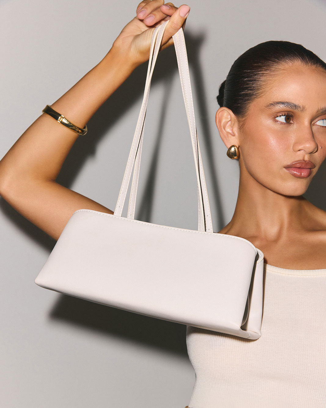 MARC HANDLE BAG - IVORY-Handbags-Billini-Billini