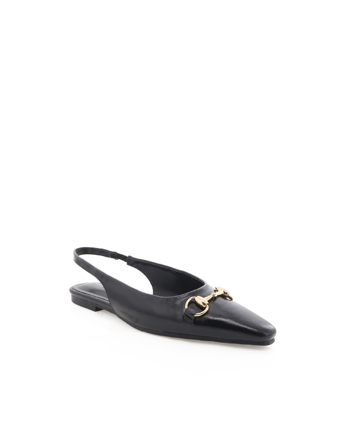 MARJORIE - BLACK SHINE-Flats-Billini-Billini