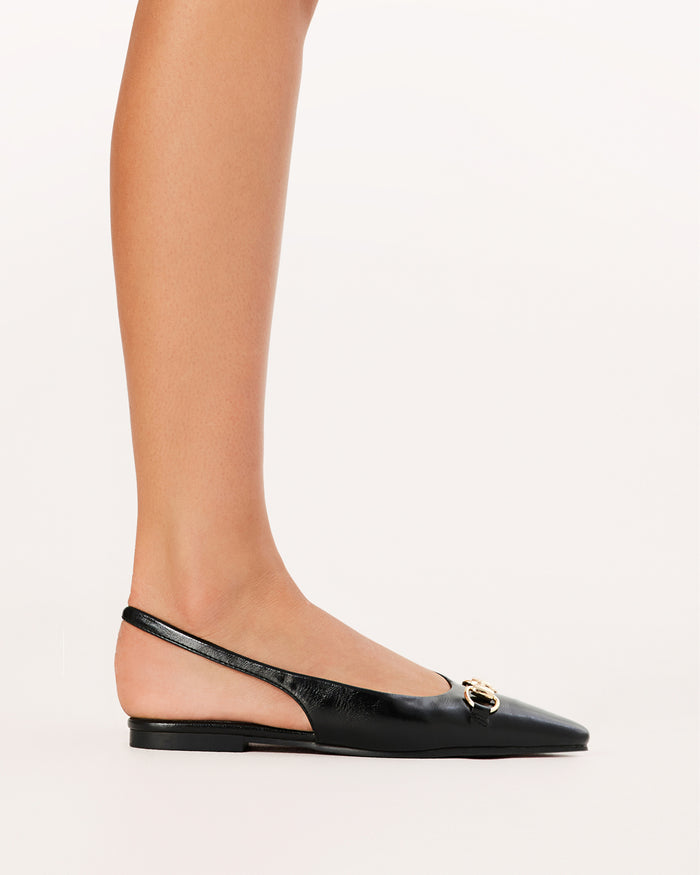 MARJORIE - BLACK SHINE-Flats-Billini-Billini