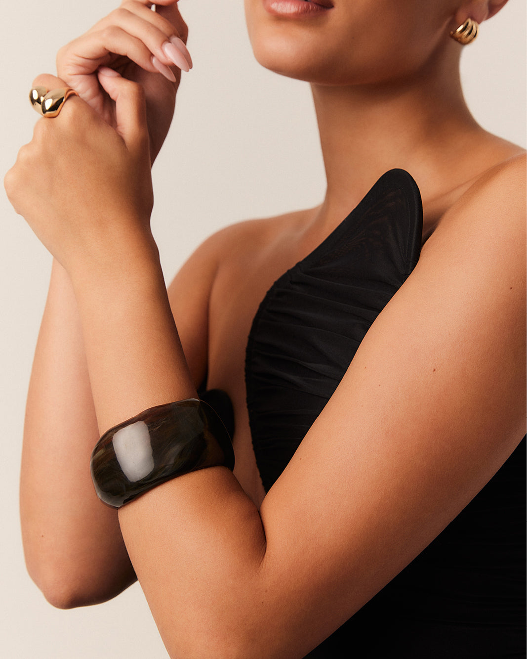 MARLEY BANGLE - DARK CHOCOLATE TORT-JEWELLERY-Billini-Billini