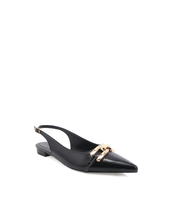 MATTEO - BLACK SHINE-Flats-Billini-Billini