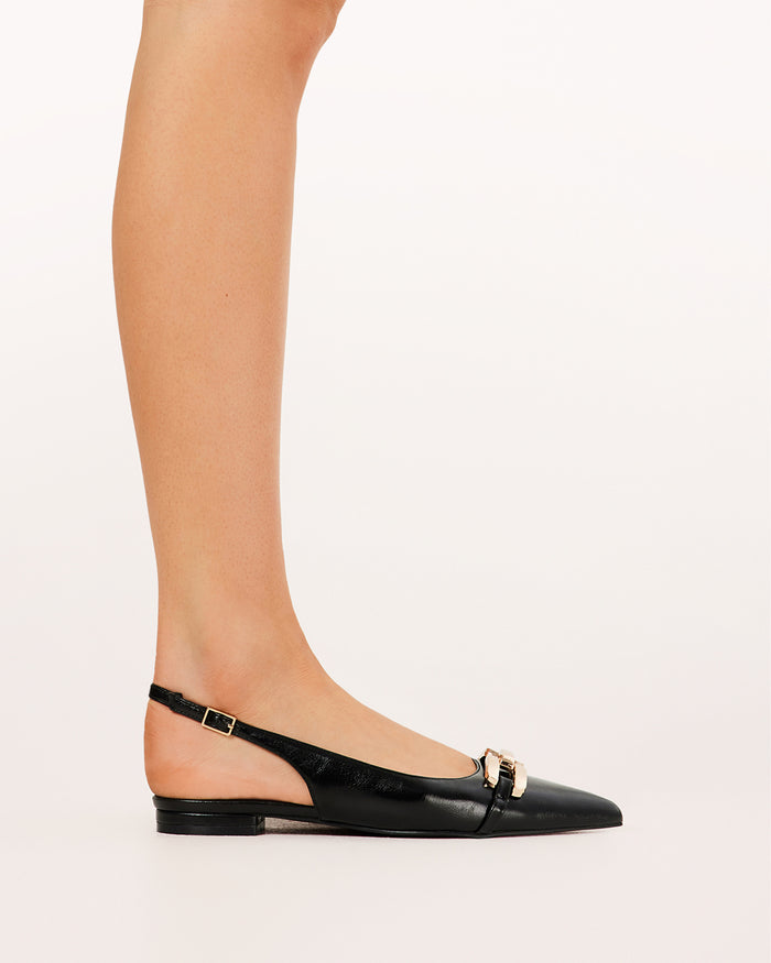 MATTEO - BLACK SHINE-Flats-Billini-Billini