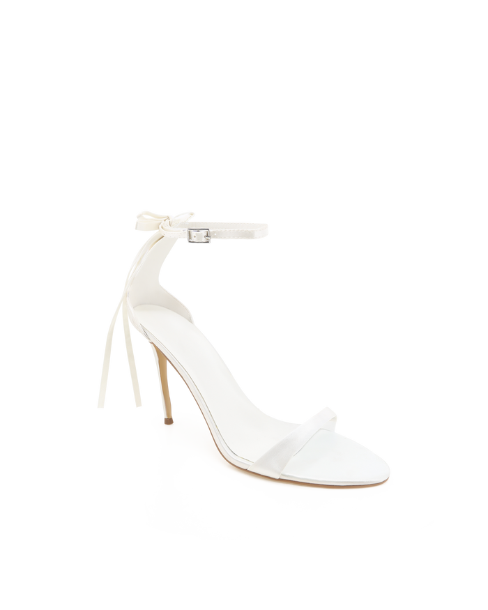 MATTIE - WHITE SATIN-Heels-Billini-Billini