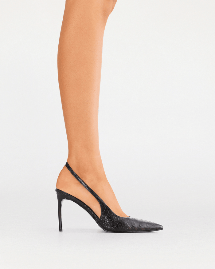 MAXIMILIAN - DARK CACAO CROC-PUMPS-Billini-Billini