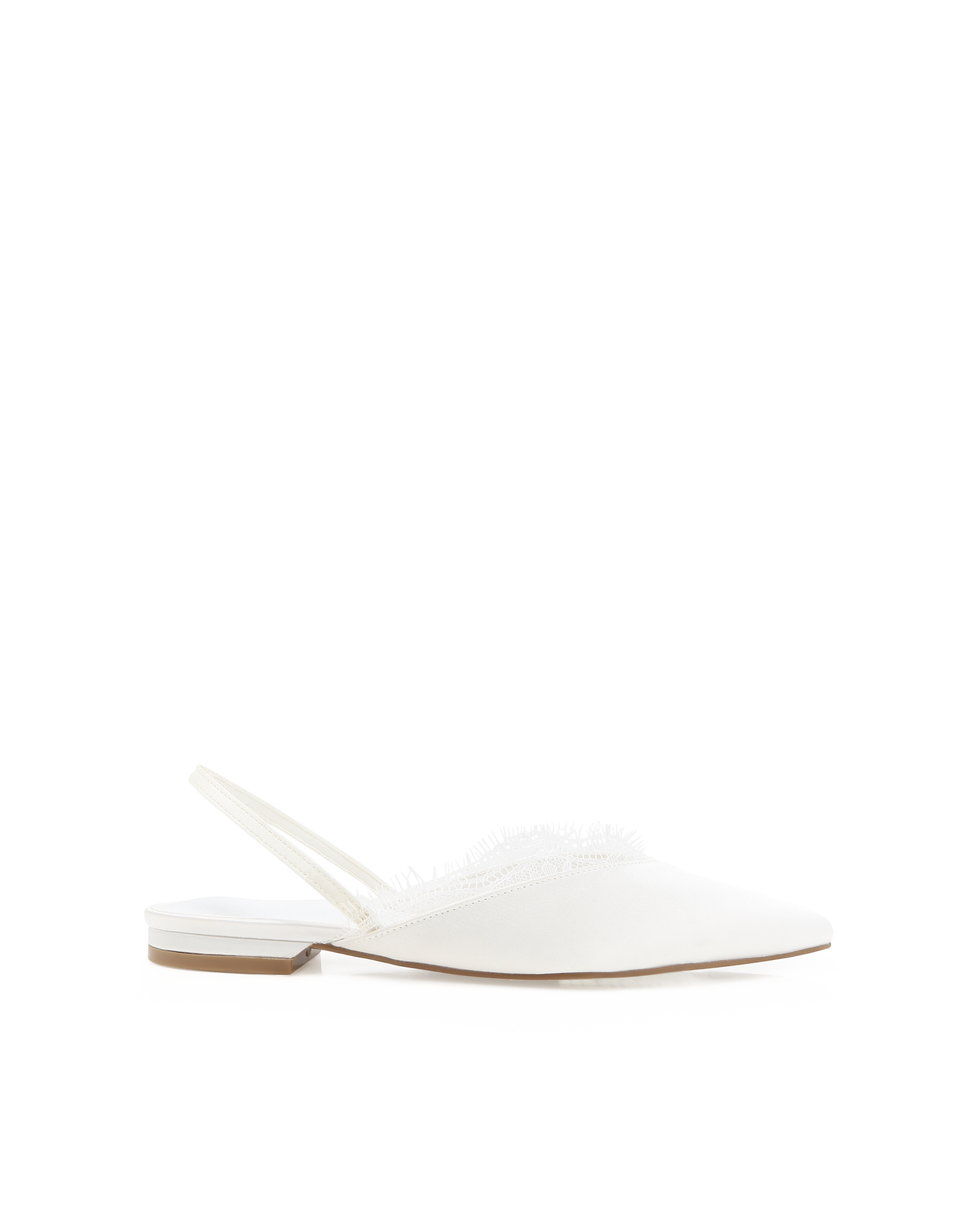 MAYRA - WHITE SATIN-Flats-Billini-Billini