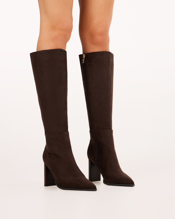 MELINA - DARK CACAO SUEDE-Boots-Billini-Billini