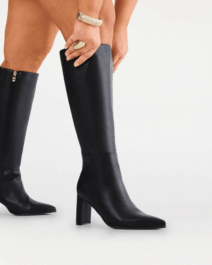 MELINA CURVE - BLACK - Boots - Billini