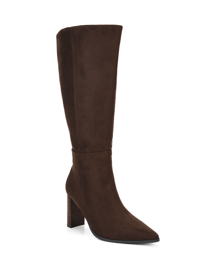 MELINA CURVE - DARK CACAO SUEDE-Boots-Billini-Billini