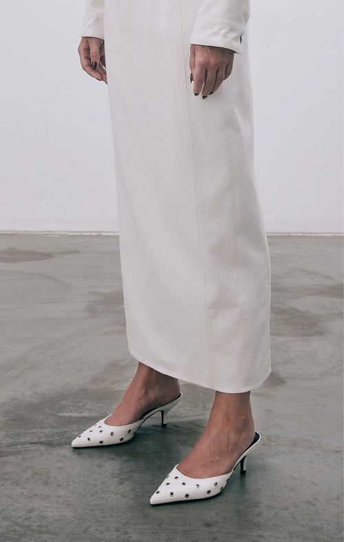 billini white mules