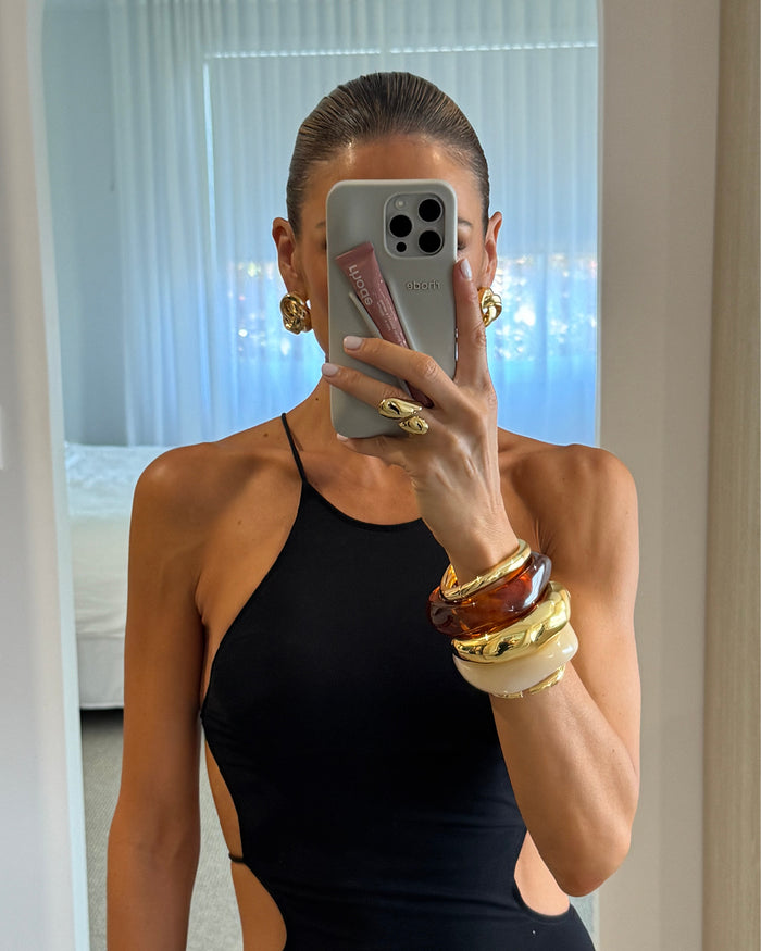 MIRA BANGLE - AMBER TORT-JEWELLERY-Billini-O/S-Billini