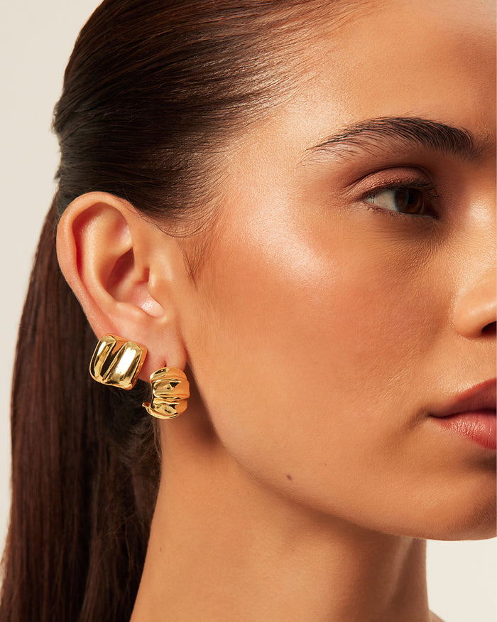 MIRIAM 2 PACK EARRINGS - GOLD PLATED 18K-JEWELLERY-Billini-Billini