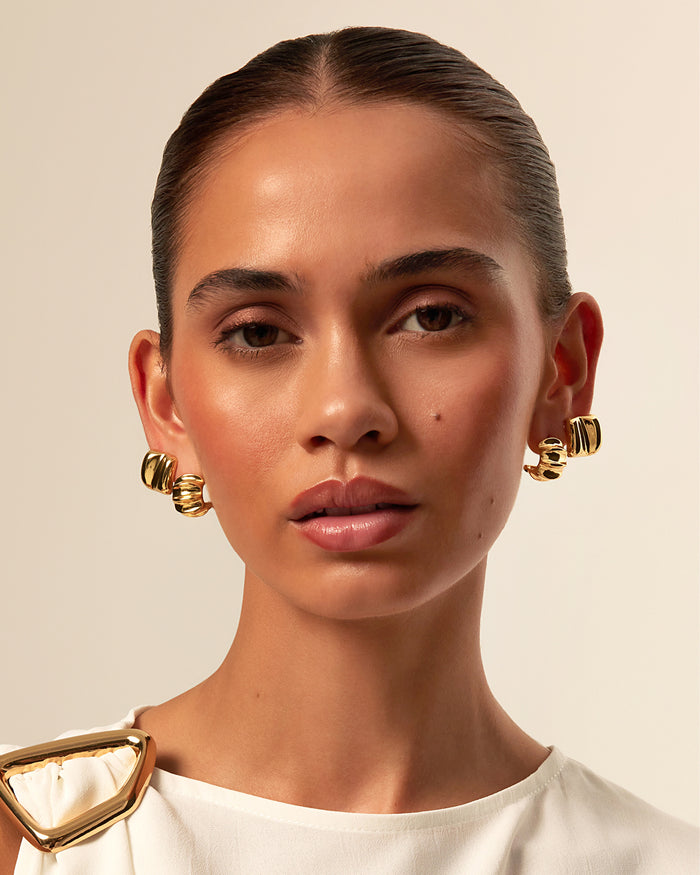 MIRIAM 2 PACK EARRINGS - GOLD PLATED 18K-JEWELLERY-Billini-Billini