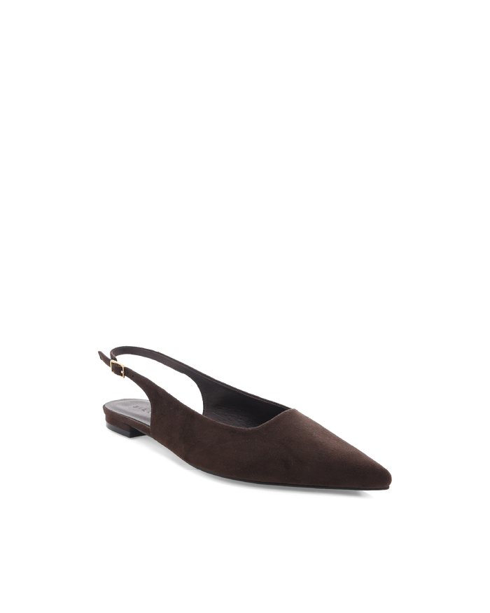 MOANA - DARK CACAO SUEDE-Flats-Billini-Billini