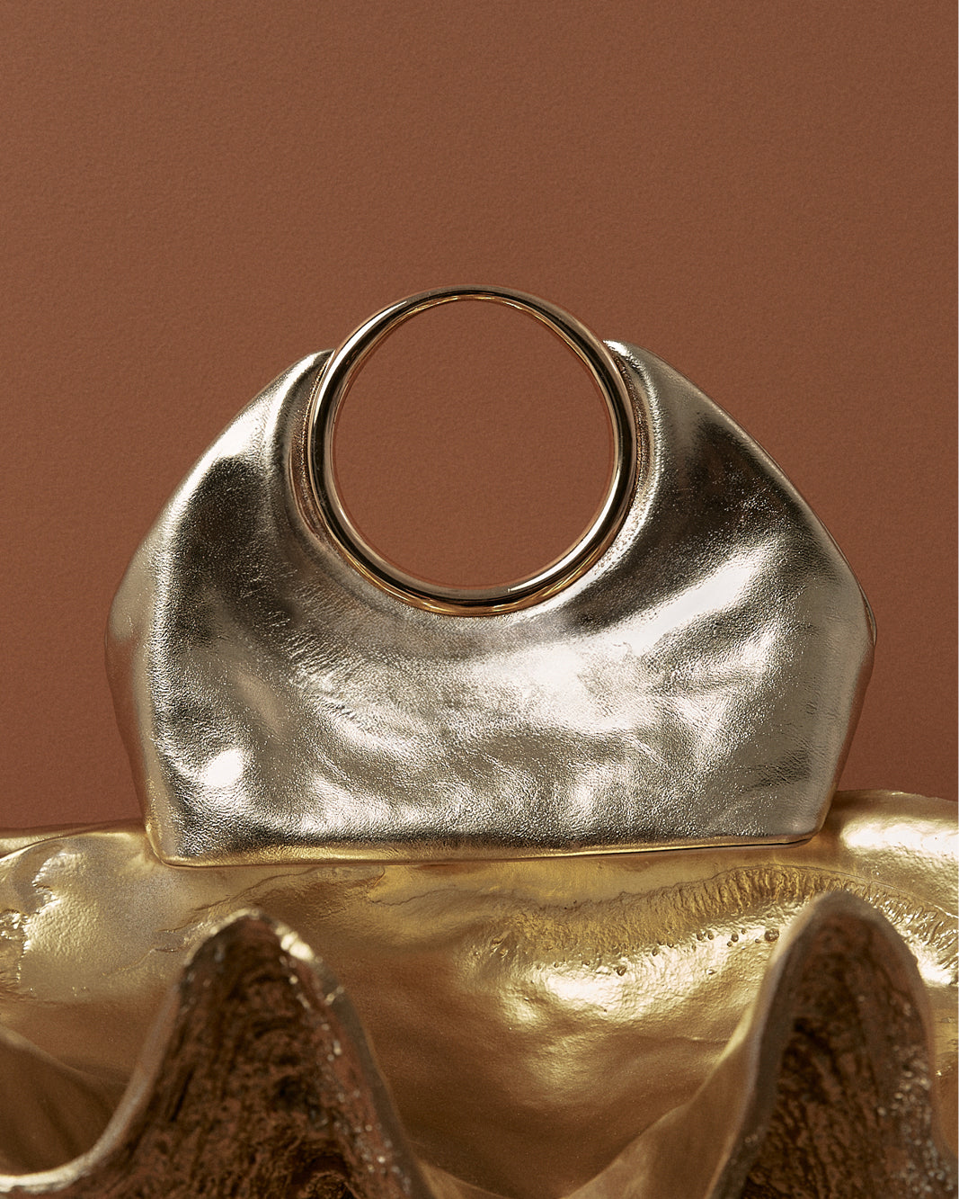 MONROE HANDLE BAG - GOLD METALLIC-Handbags-Billini-Billini