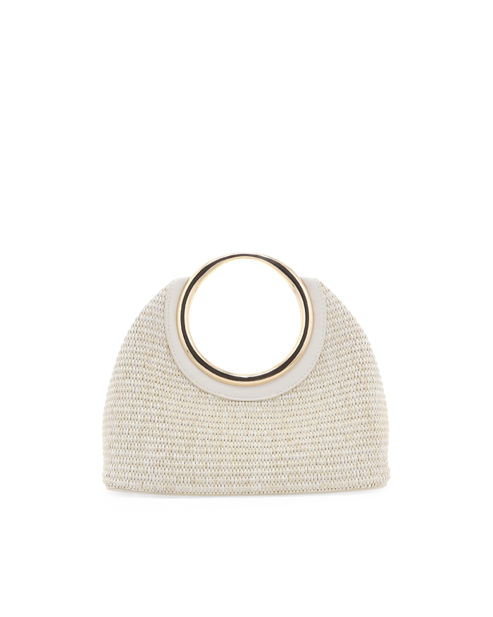 MONROE RAFFIA HANDLE BAG - CREAM RAFFIA-BONE-Handbags-Billini-Billini