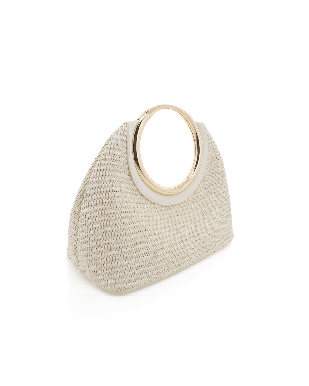 MONROE RAFFIA HANDLE BAG - CREAM RAFFIA-BONE-Handbags-Billini-Billini