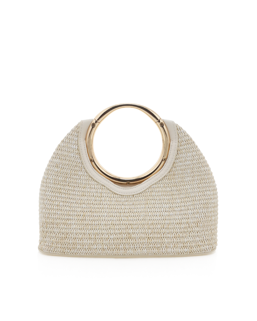 MONROE RAFFIA HANDLE BAG - CREAM RAFFIA-BONE-Handbags-Billini-Billini