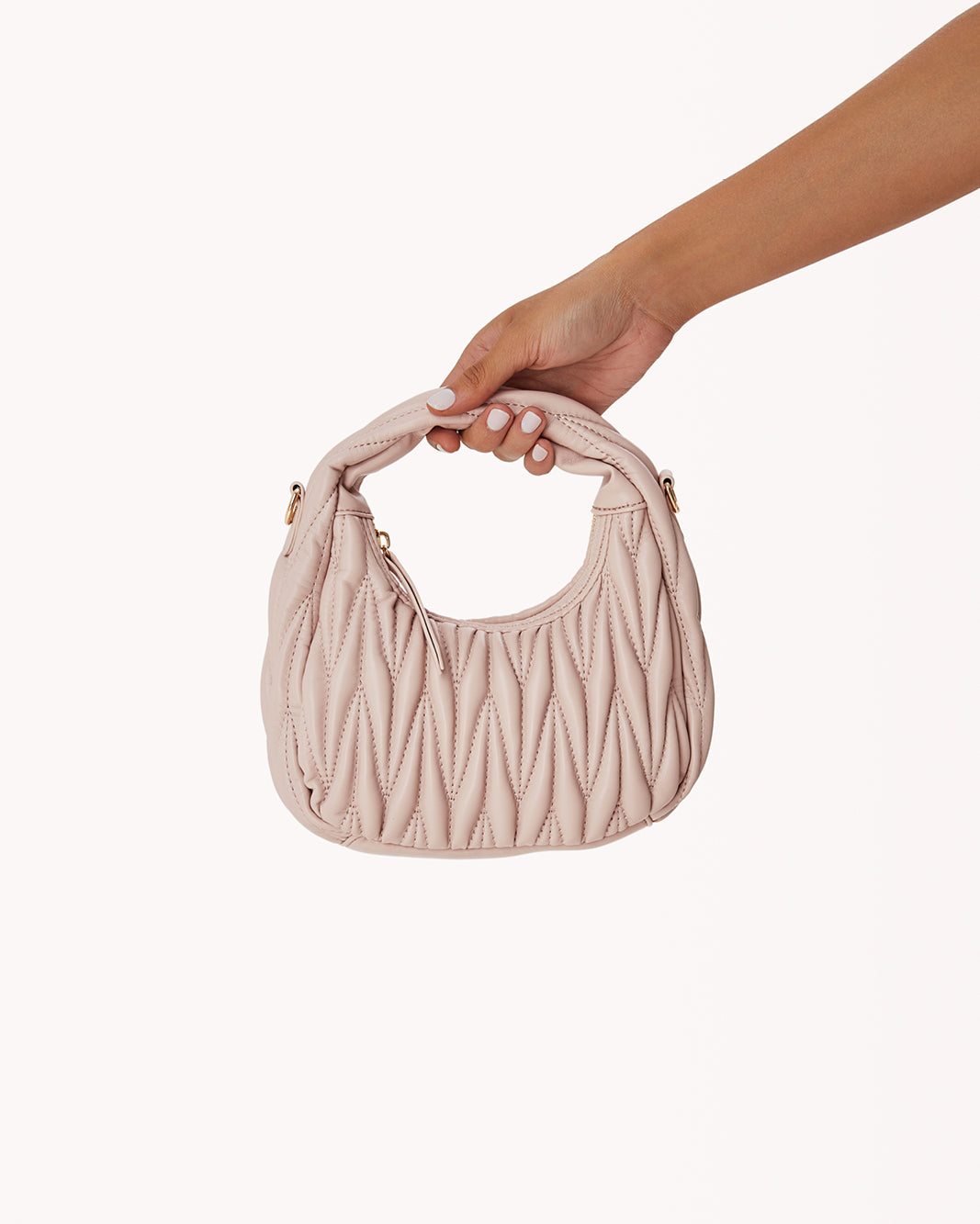 MORGAN HANDLE BAG - LATTE QUILTED-Handbags-Billini--Billini