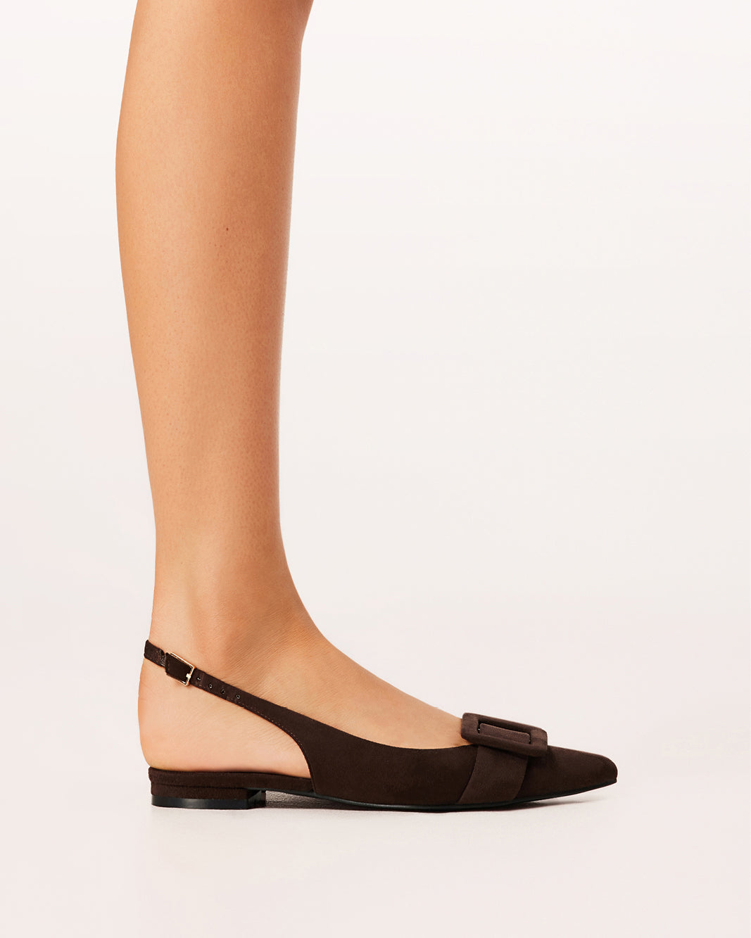 MORWENNA - DARK CACAO SUEDE-Flats-Billini-Billini