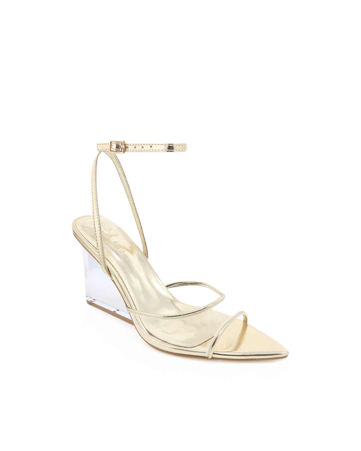 NABI - CLEAR-GOLD METALLIC-Wedges-Billini-Billini