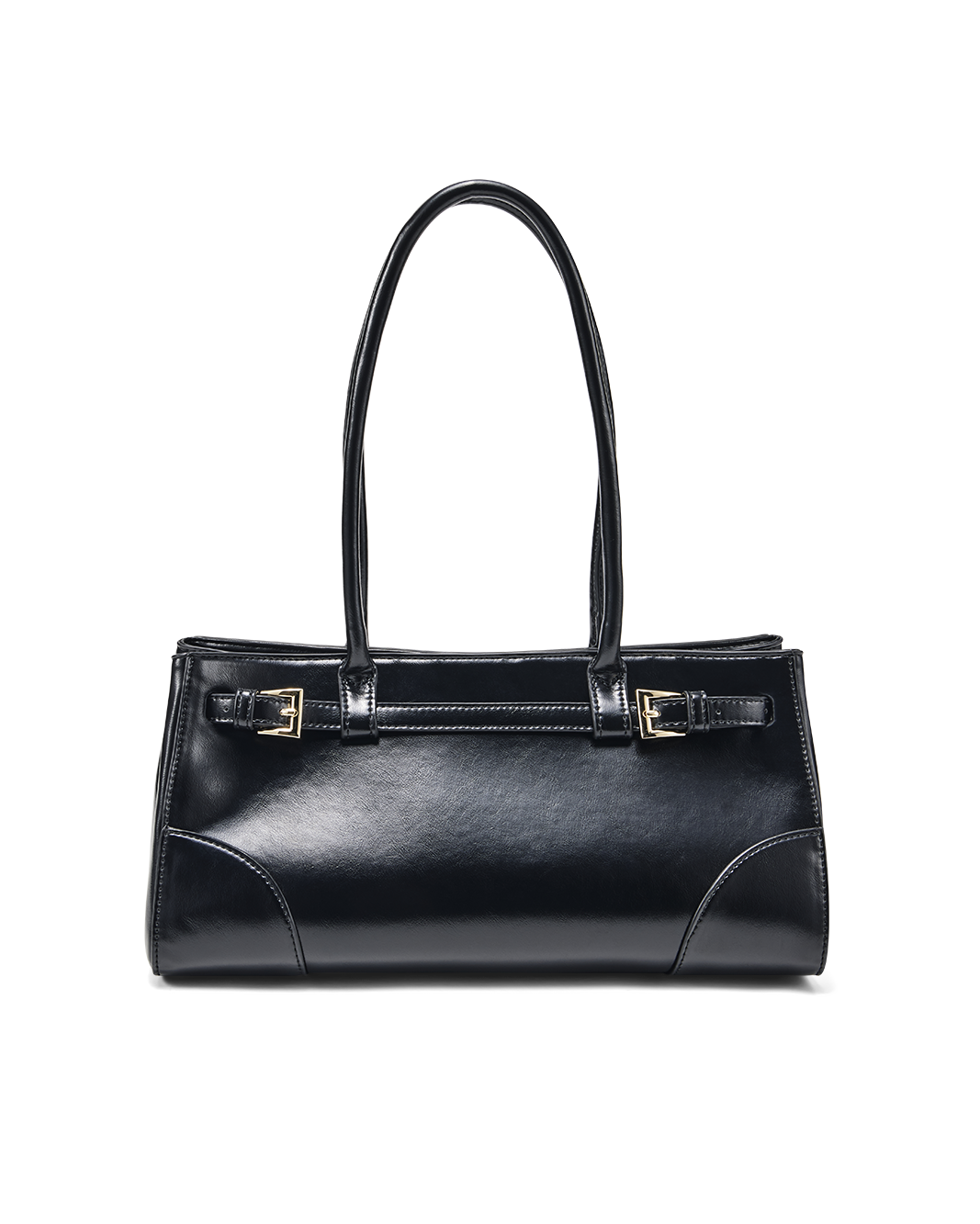 NADIA SHOULDER BAG - BLACK SHINE-GOLD-Handbags-Billini-Billini
