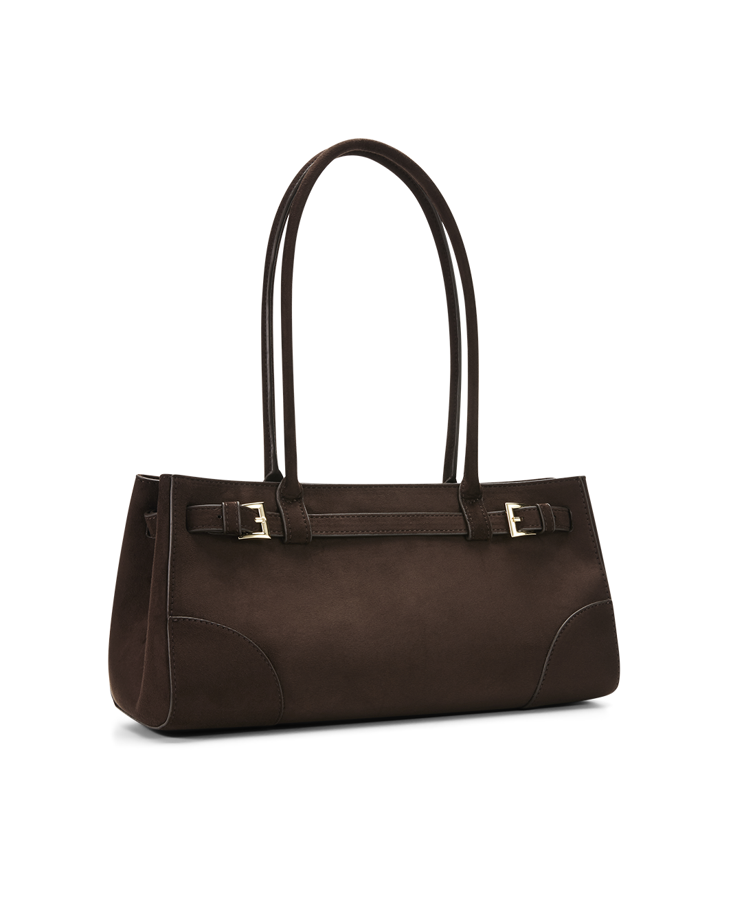 NADIA SHOULDER BAG - DARK CACAO SUEDE-Handbags-Billini-Billini