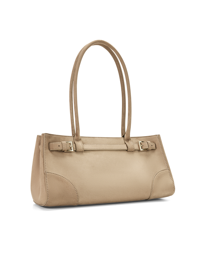 NADIA SHOULDER BAG - STONE SUEDE-Handbags-Billini-Billini