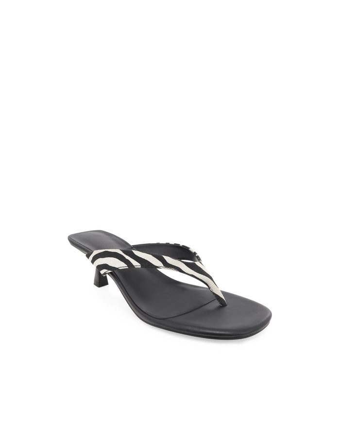 NIESHA - ZEBRA-BLACK-Heels-Billini-Billini