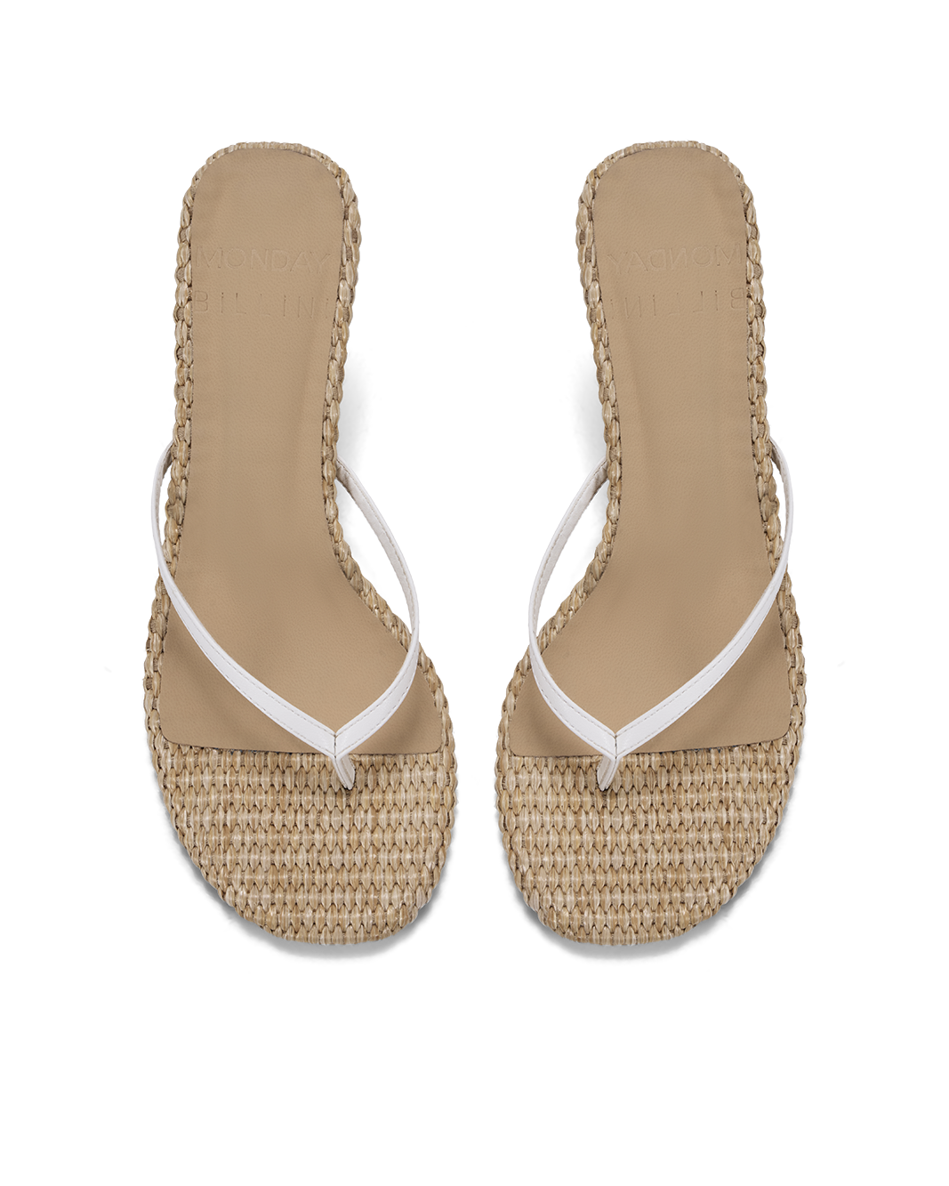NERANO - WHITE-NATURAL RAFFIA-Heels-Billini-Billini