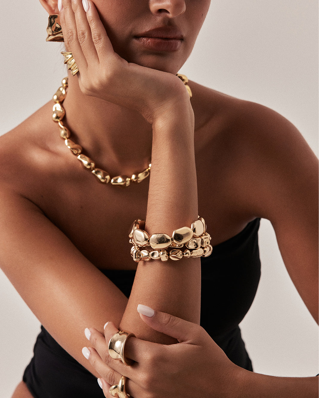 NINA BRACELET 3 PACK - GOLD-JEWELLERY-Billini-Billini