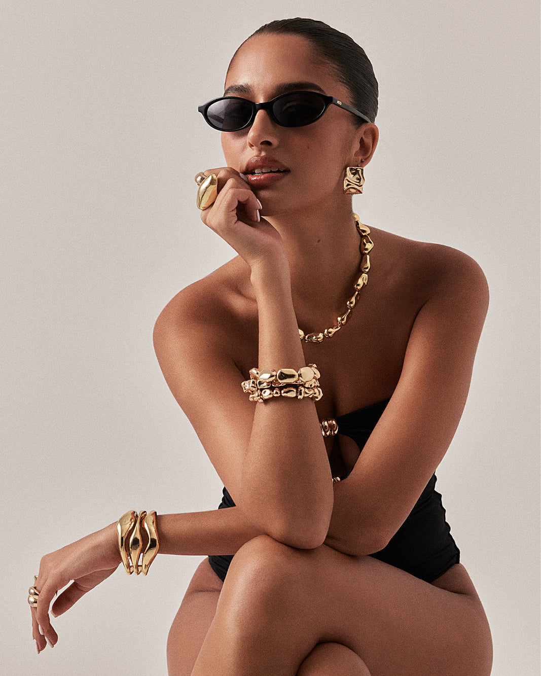 NINA BRACELET 3 PACK - GOLD-JEWELLERY-Billini-Billini