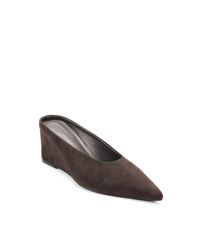 VIANNE - DARK CACAO SUEDE-Wedges-Billini-Billini