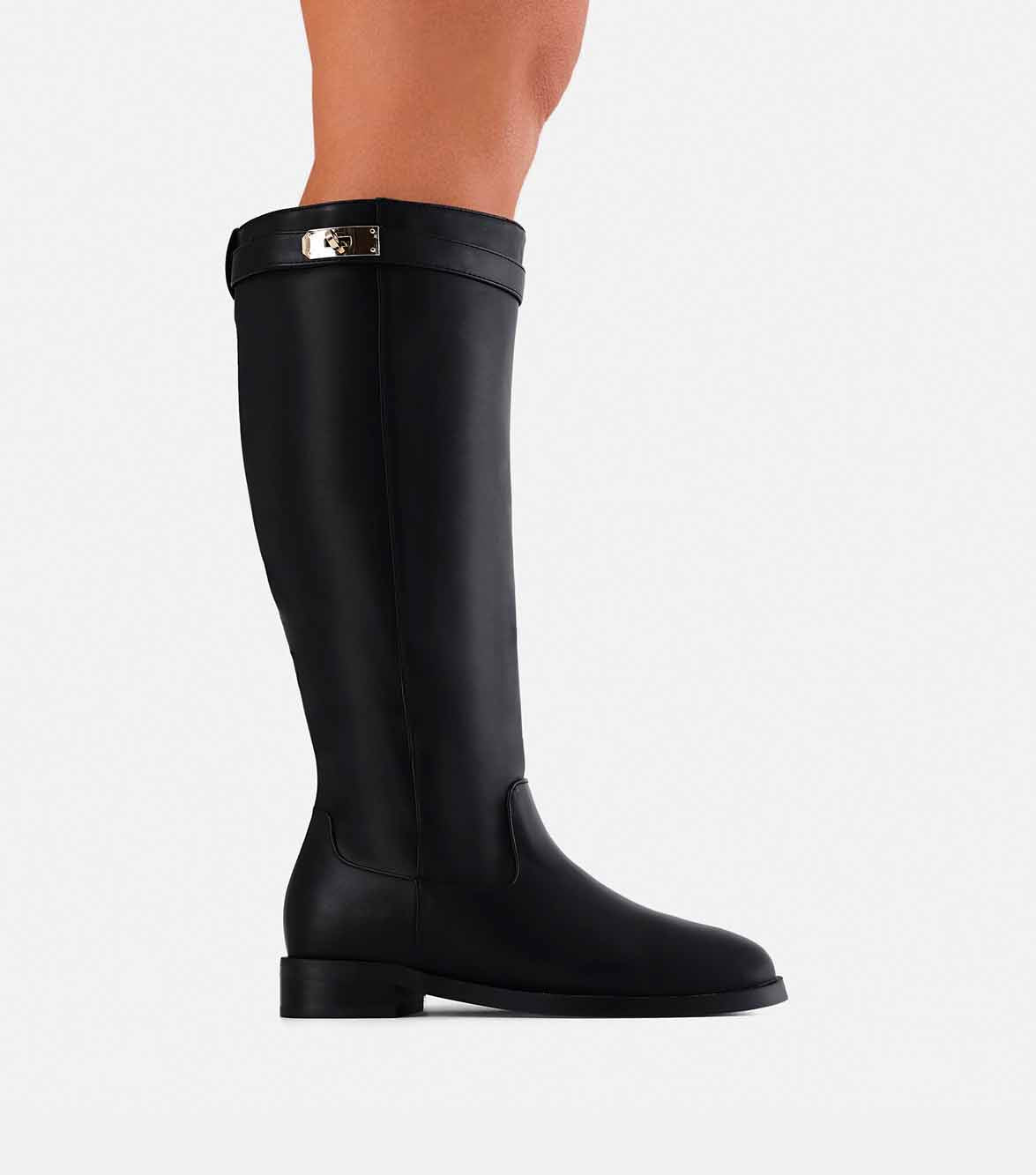 NOEMI EXTENDED CURVE - BLACK-Boots-Billini-Billini