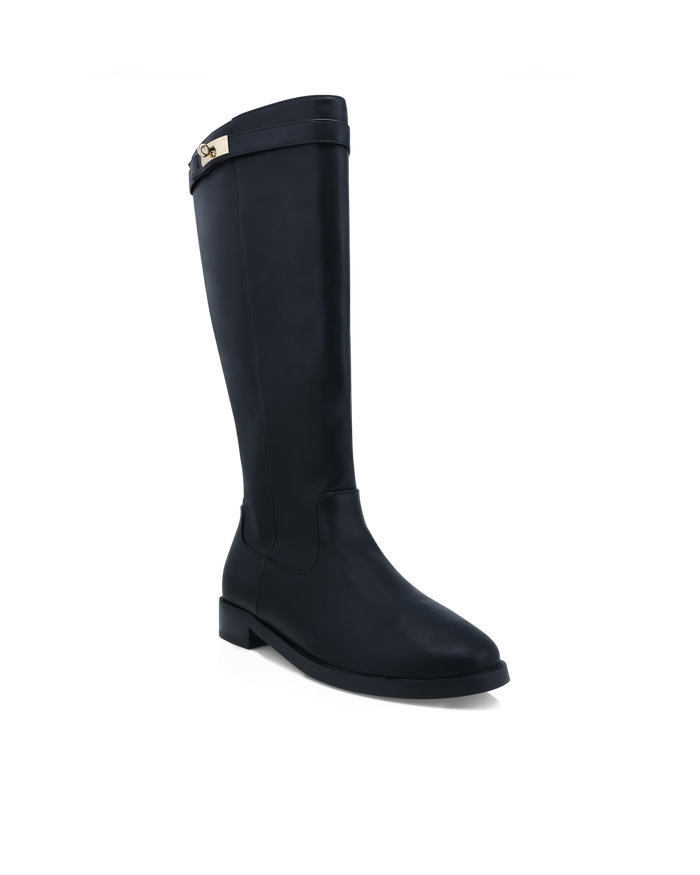 NOEMI EXTENDED CURVE - BLACK-Boots-Billini-Billini