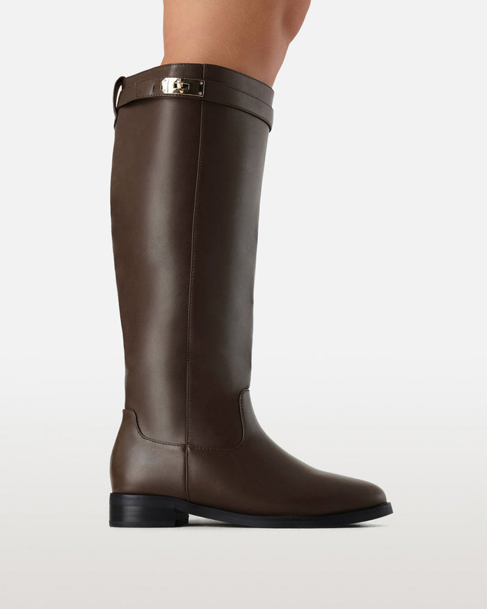 NOEMI EXTENDED CURVE 2.0 - CHOCOLATE-Boots-Billini-Billini