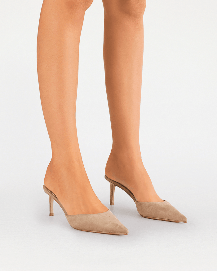 OFELIA - WARM TAUPE SUEDE-PUMPS-Billini-Billini