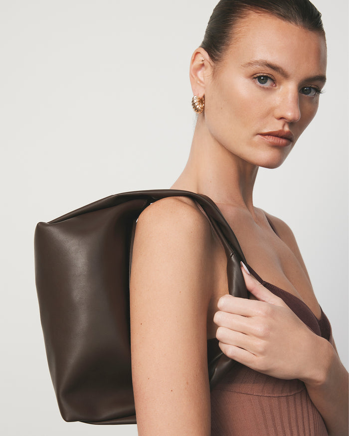 OLIVE HANDLE BAG - CHOCOLATE-Handbags-Billini-O/S-Billini