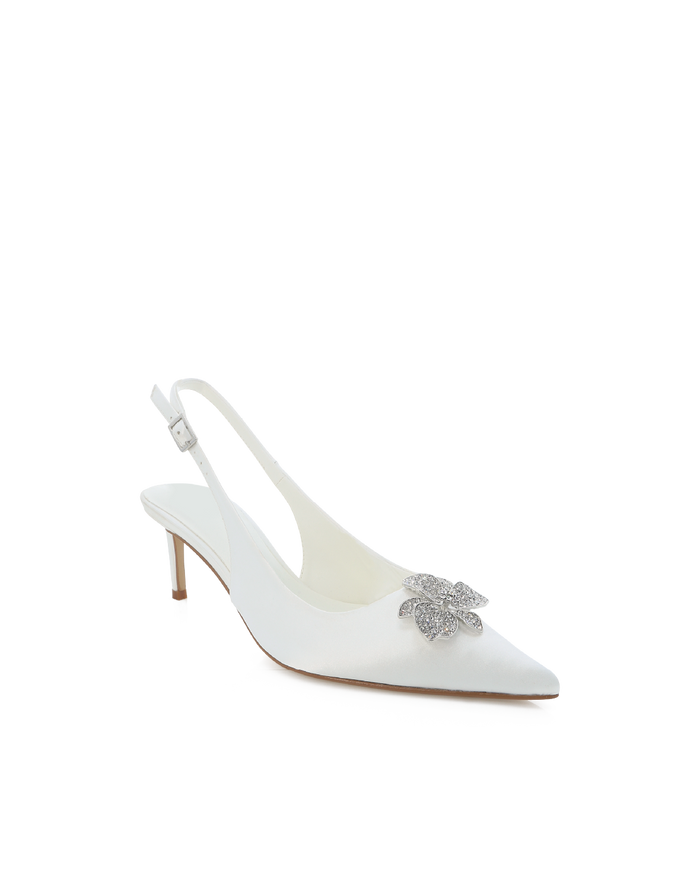 ORLEE - WHITE SATIN-PUMPS-Billini-Billini