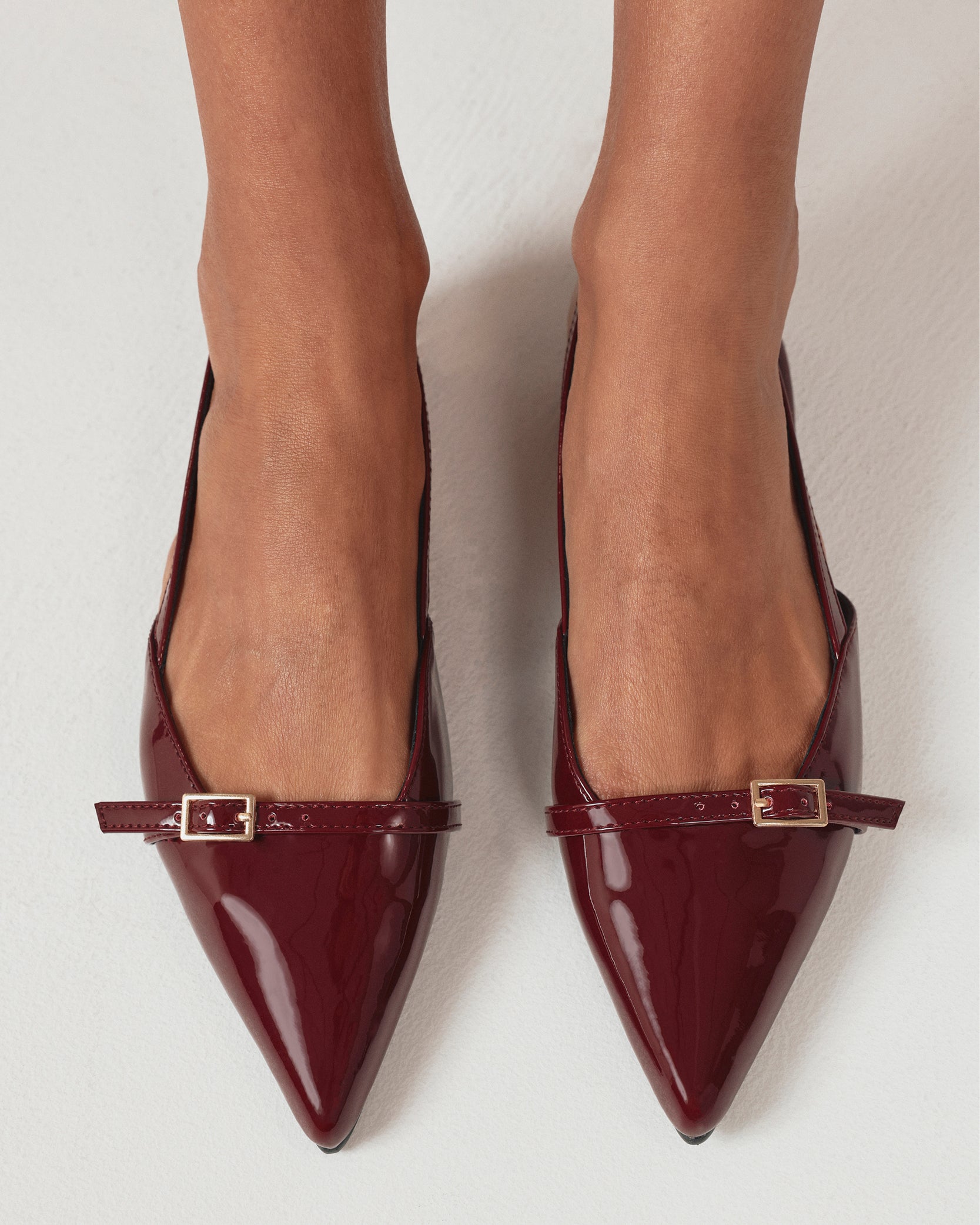 HADLEE - DARK CHERRY PATENT-Flats-Billini-Billini