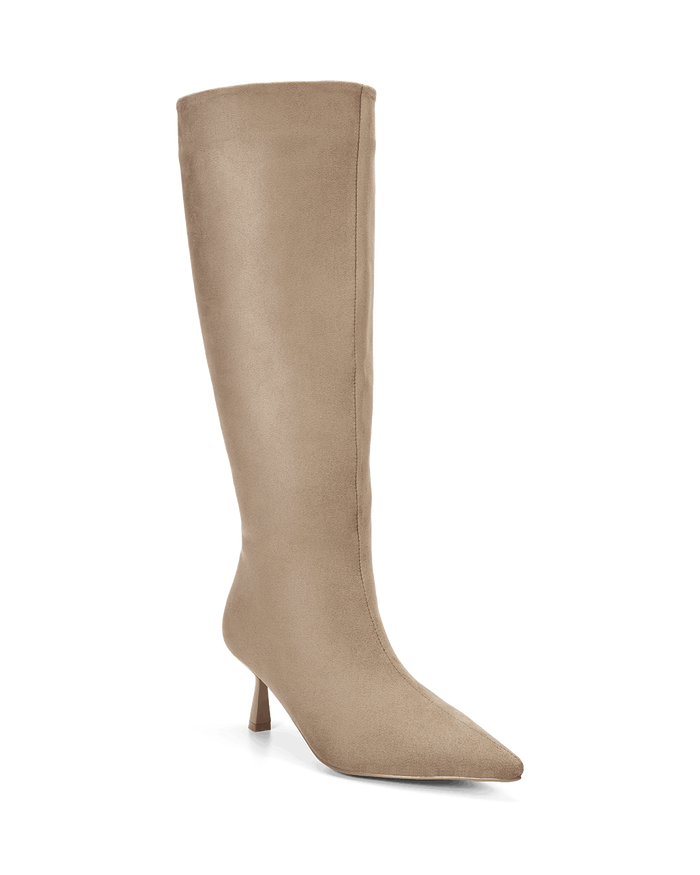 PORTIE EXTENDED CURVE - STONE SUEDE-Boots-Billini-Billini