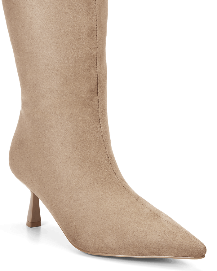 PORTIE EXTENDED CURVE - STONE SUEDE-Boots-Billini-Billini