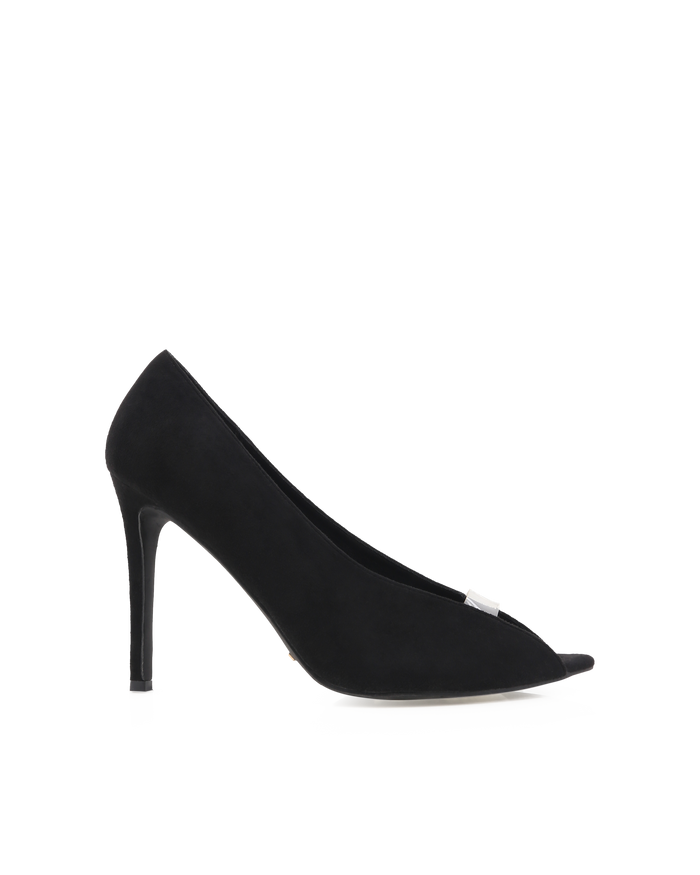 QADEER - BLACK SUEDE-PUMPS-Billini-Billini