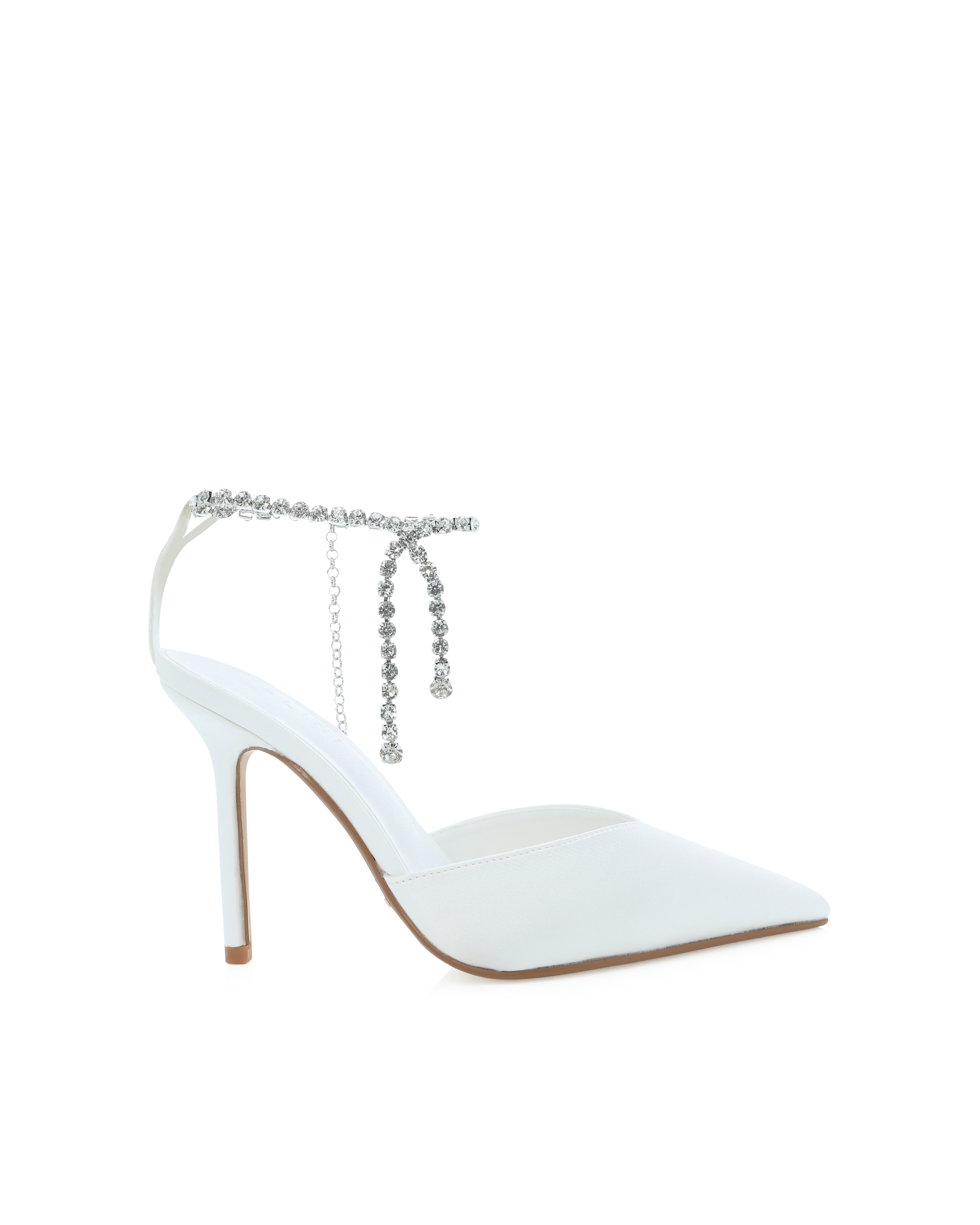 QARA - WHITE SATIN-PUMPS-Billini-Billini