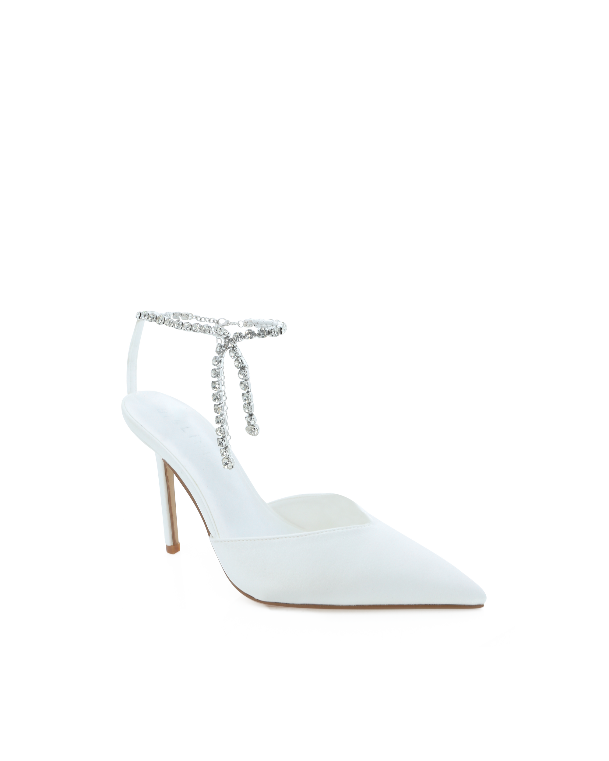 QARA - WHITE SATIN-PUMPS-Billini-Billini