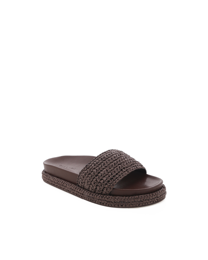 QUARTILLA - CHOCOLATE RAFFIA-Sandals-Billini-Billini